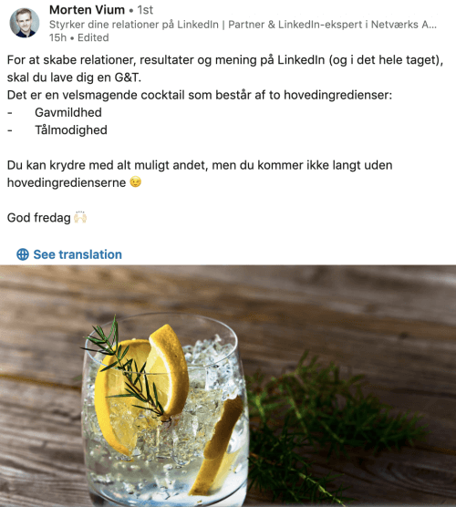 Gavmildhed og Tålmodighed på LinkedIn