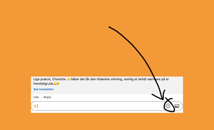 Emoji-funktion-på-LinkedIn